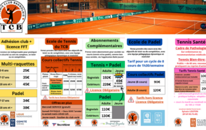 Tarifs selon les offres au TCB!